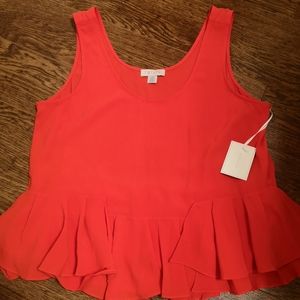 1. State Red Peplum